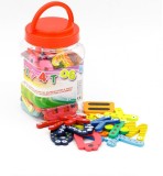 Litere si Cifre educative cu magnet colorate, fete si baieti, 51 de bucati, Oem