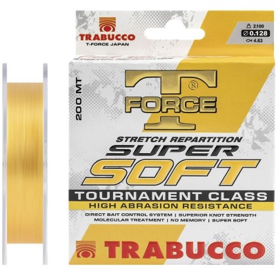Fir Monofilament TRABUCCO T Force Super Soft, Gold, 200m, 0.185mm, 4.60kg foto