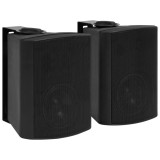 vidaXL Boxe stereo de perete, 2 buc., negru, 100 W, interior/exterior 70159