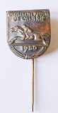 INSIGNA CAMPIONATUL NATIONAL DE CALARIE 1950 HIPODROM HIPIC HIPICA HIPISM ( CITITI DESCRIEREA ), Romania de la 1950