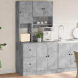 VidaXL Dulap de bucătărie, gri beton, 95x50x180 cm, lemn prelucrat