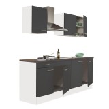 Mobilier Bucatarie Yorki 210 Leziter Bloc Modular Alb Antracit 210cm