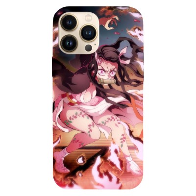 Husa compatibila cu Apple iPhone 12 Mini model Nezuko demon Fight Demon Slayer, Silicon, TPU, Viceversa foto