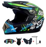 Set Cască Cross HyperX Ride cu Mănuși, Ochelari, Cagulă și Suport de Perete