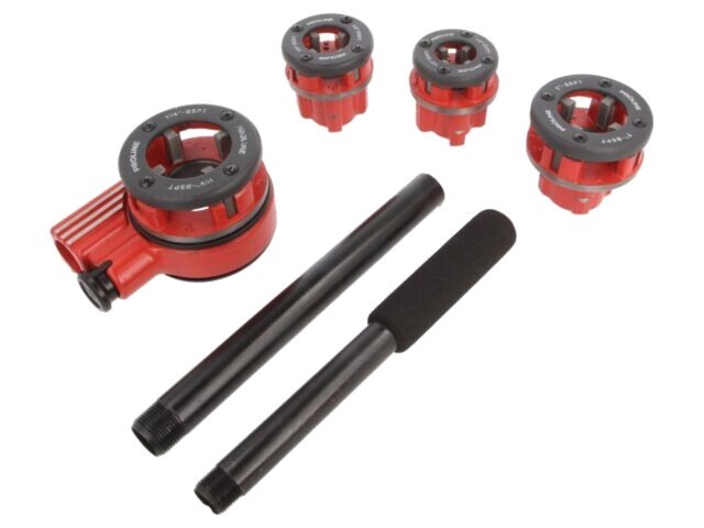 Kit filetat pentru tevi PROLINE: ratchet, dimensiuni 1 1/4&quot;, 1&quot;, 1/2&quot;, 3/4&quot;
