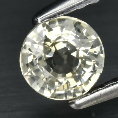 ~ SAFIR NATURAL GALBEN NETRATAT 5,05 mm - 0,66 ct. Certificat de Autenticitate ! foto