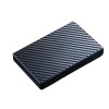Suport, Metalic, RFID, pentru Carduri, din aluminiu, Negru cu model elegant, Poate stoca pana la 5-6 carduri si 4-5 monede,Compact si usor de purtat, Oem