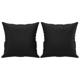 Cumpara ieftin Perne decorative, 2 buc., negru, 40x40 cm, piele ecologica