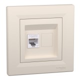 Priza RJ45 simpla UTP CAT6 Schneider Asfora crem EPH4700123