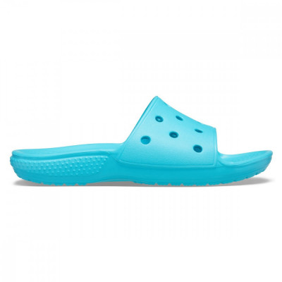 Papuci Kid&amp;#039;s Classic Crocs Slide Albastru deschis - Digital Aqua foto