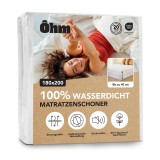Cumpara ieftin Protectie saltea 180x200 cm, Ohm, 100% impermeabila, silentioasa, bumbac hipoalergenic, anti-acarieni, pana la 40 cm, Oeko-TEX