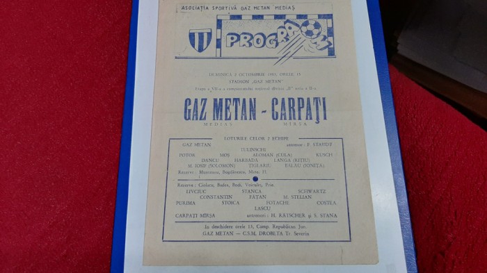program Gaz M. Medias - Carpati Mirsa