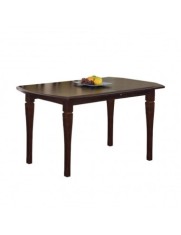 Masa living extensibila HM Fryderyk, blat MDF laminat, picioare lemn masiv, 10 persoane, 160-240x90x74 cm, nuc