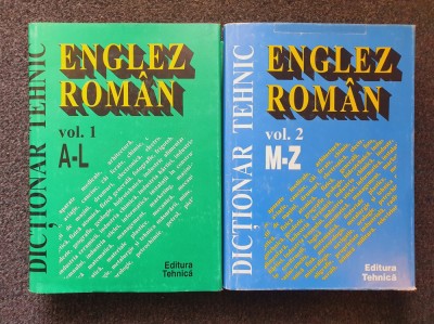 DICTIONAR TEHNIC ENGLEZ-ROMAN - Niculescu (2 volume) foto