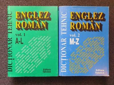 DICTIONAR TEHNIC ENGLEZ-ROMAN - Niculescu (2 volume) foto