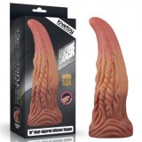 Dildo Realist Limba XXL Platinum Silicon 25cm, Ventuza, Maro - Lovetoy