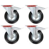 Cumpara ieftin Roti pivotante cu frane duble, 4 buc., 160 mm