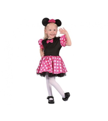 Costum carnaval Minnie Mouse pentru copii, negru- roz, marimea 92/104 ( 3-4 ani) foto