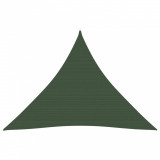 VidaXL P&acirc;nză parasolar, verde &icirc;nchis, 4,5x4,5x4,5 m, HDPE, 160 g/m&sup2;