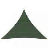 VidaXL P&acirc;nză parasolar, verde &icirc;nchis, 4,5x4,5x4,5 m, HDPE, 160 g/m&sup2;