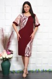 Cumpara ieftin Rochie de ocazie Feliz Bordo - 46Marimea, Yves