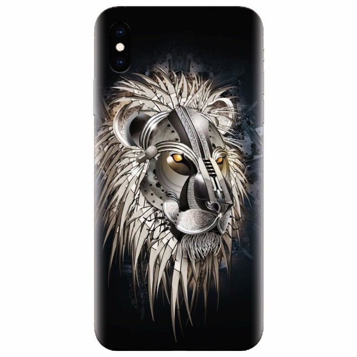 Husa silicon pentru Apple Iphone X, Abstract Lion 001