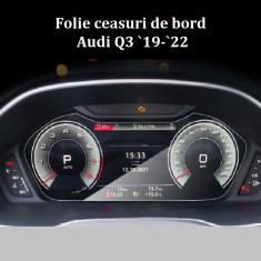 Folie sticla securizata ceasuri de bord inalte Audi Q3 2019-2022