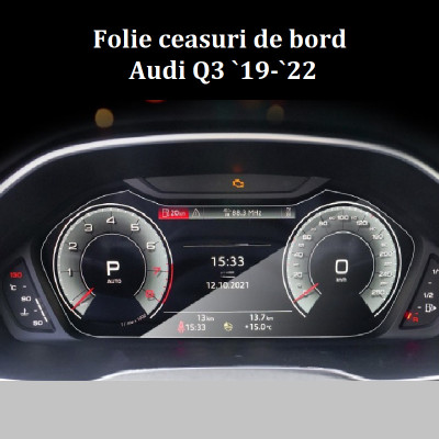 Folie sticla securizata ceasuri de bord inalte Audi Q3 2019-2022 foto