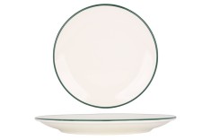 Rinart Farfurie pentru cină - Green Edge - Porţelan - 30 cm - set de 6