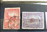Tasmania 1903 - Lot 2 timbre deparaiate, stampilate, cu sarniera (T15)