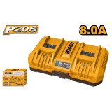 Incarcator rapid dublu 8 a acumulator p20 s - Ingco FCLI2082
