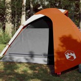 VidaXL Cort de camping cupolă 3 persoane, portocaliu, impermeabil
