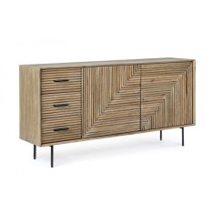 Comoda lemn mango 3 sertare 2 usi Darsey 160x40x83.2 cm
