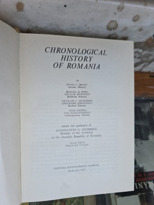 Chronological History of Romania - Horia C. Matei, Marcel D. Popa, Nicolae Stoicescu, Nicolae C. Nicolescu, Gheorghe Radulescu, Ioan Chiper, Ion Alexa foto
