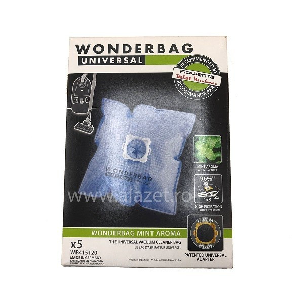 Set 5 saci de aspirator Rowenta Wonderbag Mint Aroma WB415120