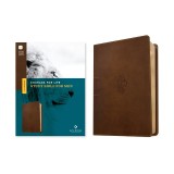 NLT Courage for Life Study Bible for Men (Leatherlike, Rustic Brown Lion, Filament Enabled)