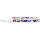 Marker cu vopsea ARTLINE 444XF, corp metalic, varf rotund 0.8mm - alb