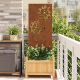 vidaXL Ecran de intimitate pentru grădină Traforaj Ruginit 50 x 140 cm 876286