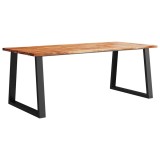Cumpara ieftin Masa cu margini naturale, 200x90x75 cm, lemn masiv de acacia
