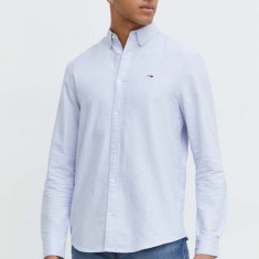 Tommy Jeans cămașă din bumbac bărbați, cu guler button-down, regular DM0DM19134