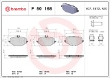 BREMBO P 50 168 PRIME LINE set placute frana,frana disc