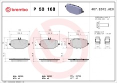 BREMBO P 50 168 PRIME LINE set placute frana,frana disc
