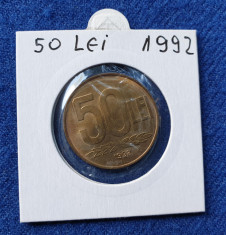 Moneda 50 Lei 1992 in stare foarte buna foto