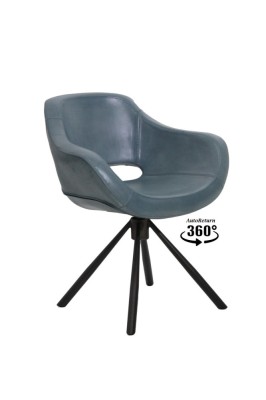 Scaun rotativ dining din piele naturala ✔ model TREPIED foto