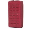 Portofel Dama Piele Lavalen RFID, Rosu Maroniu, 20cm, Resigilat. Portofel incapator cu protectie antifurt carduri. Elegant si Practic!