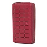 Portofel dama de piele Lavalen, protectie RFID, rosu maroniu, 20 x 11 x 4 cm - RESIGILAT