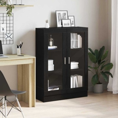 vidaXL Dulap cu cărți stejar negru 82,5x30,5x115 cm lemn prelucrat 862021 foto