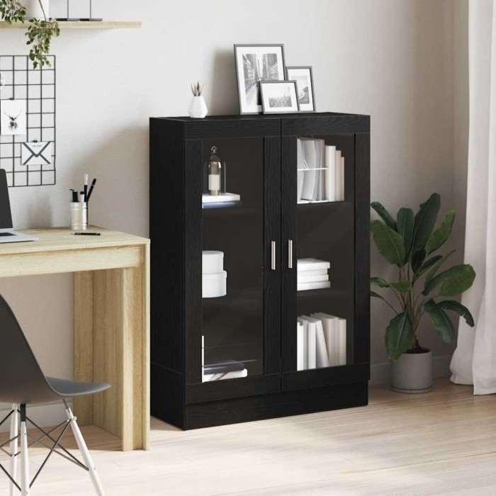 vidaXL Dulap cu cărți stejar negru 82,5x30,5x115 cm lemn prelucrat 862021
