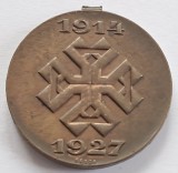 Medalie Ferdinand I Rege al Rom&acirc;niei 1914-1927, 14.97g, Numismatică Rom&acirc;nia