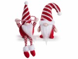 Cumpara ieftin Set 2 figurine Mos Craciun textil alb rosu cm 13 x 9 x 22 H, 15 x 8 x 36 H